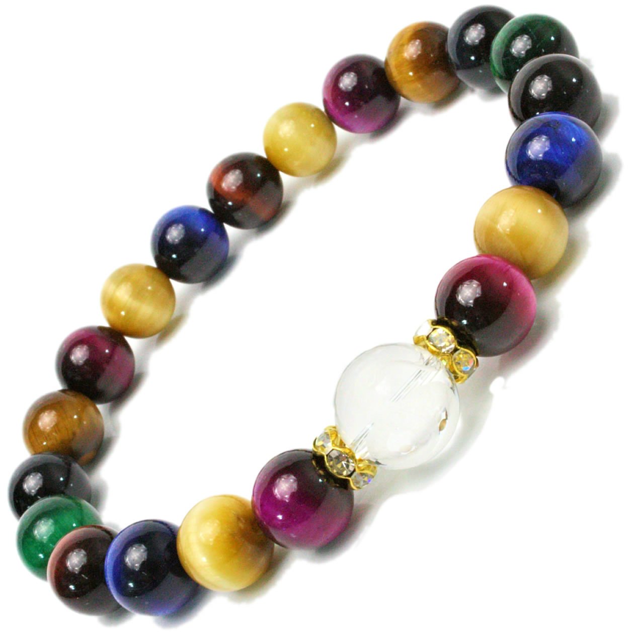 Amazon.co.jp: [ハッピーボム] 本水晶 白蛇彫り 大粒 12mm 7カラー